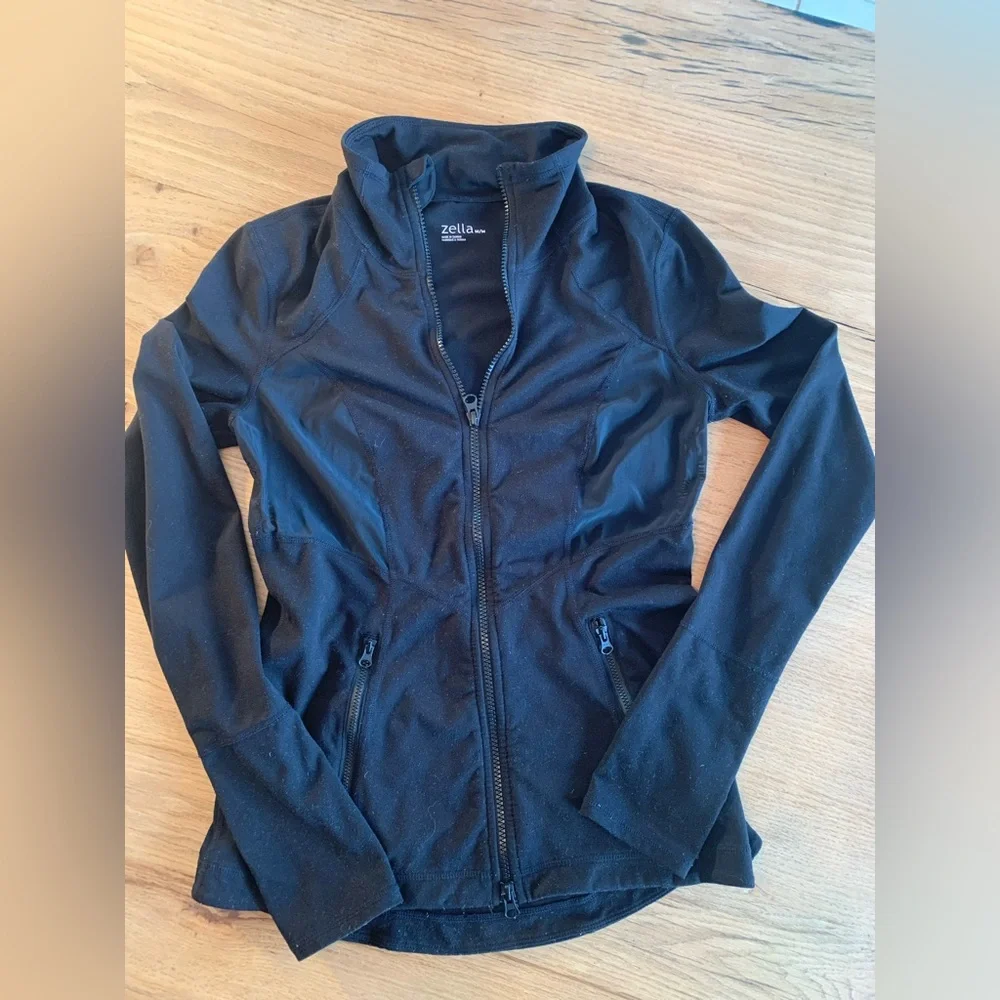 Zella‎ Women’s Track Jacket Mesh Panels Black Size M Preowned